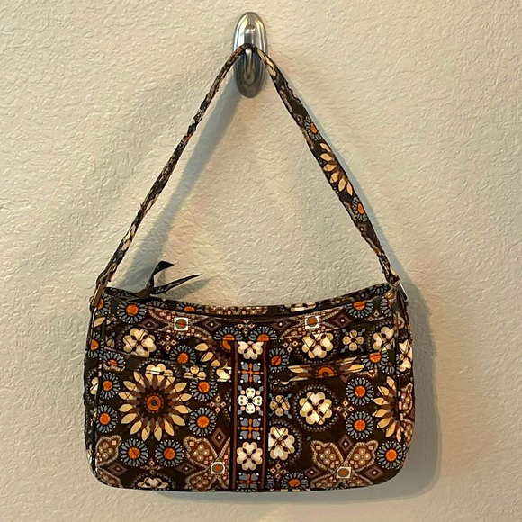 Vera Bradley Handbags - Vera Bradley quilted floral canyon brown/tan/orange design shoulder strap purse